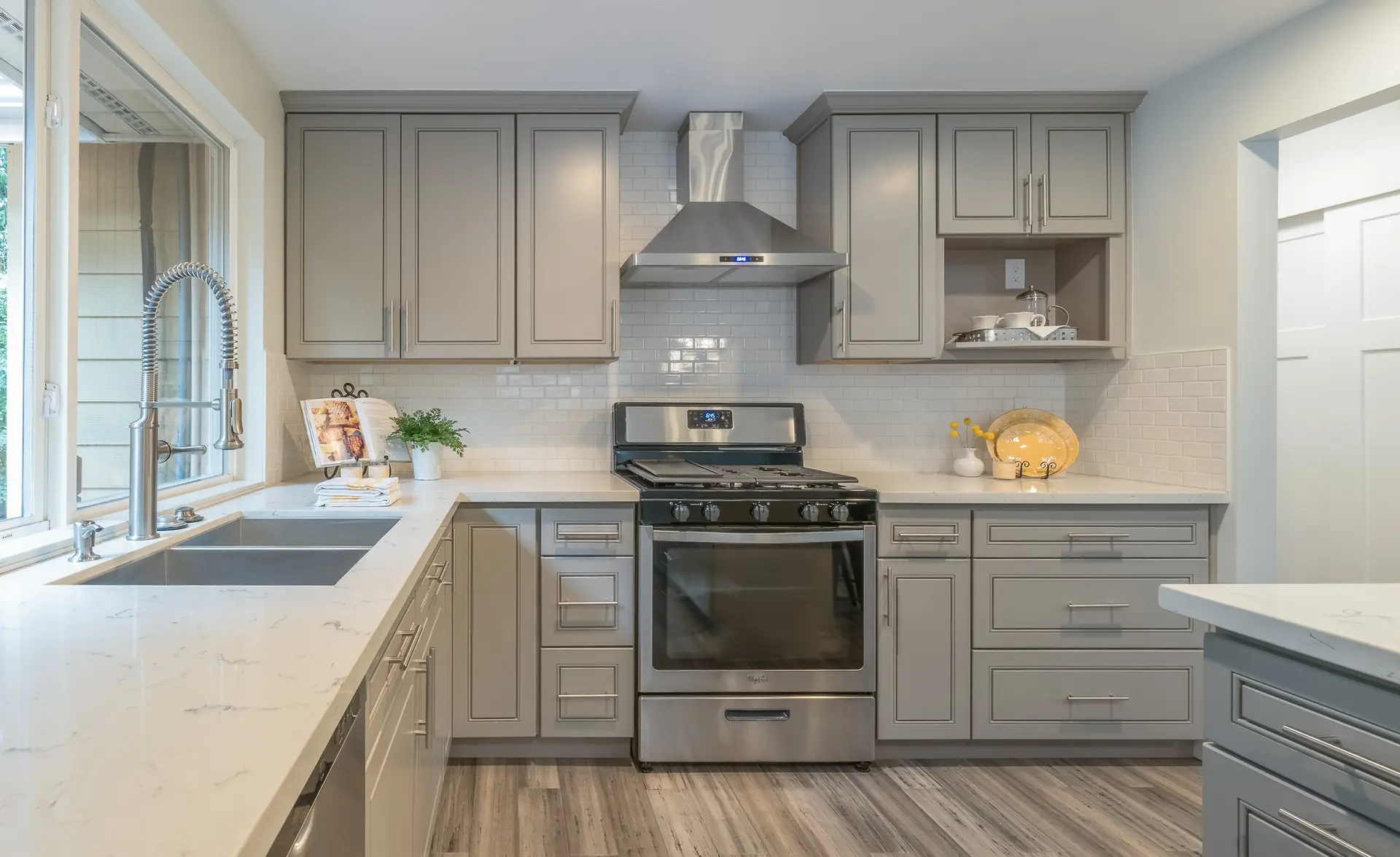 Custom kitchen cabinetry built and installed by Arkhe Cornerstone